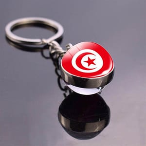 Porte-Clé Original Drapeau de la Tunisie Tunisie