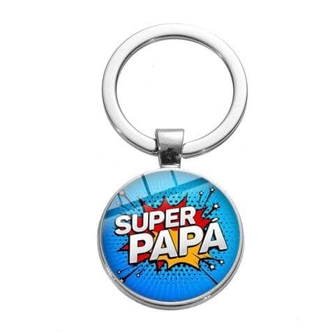 Porte-Clé Fête des Pères Le Cabochon Super Papa 4