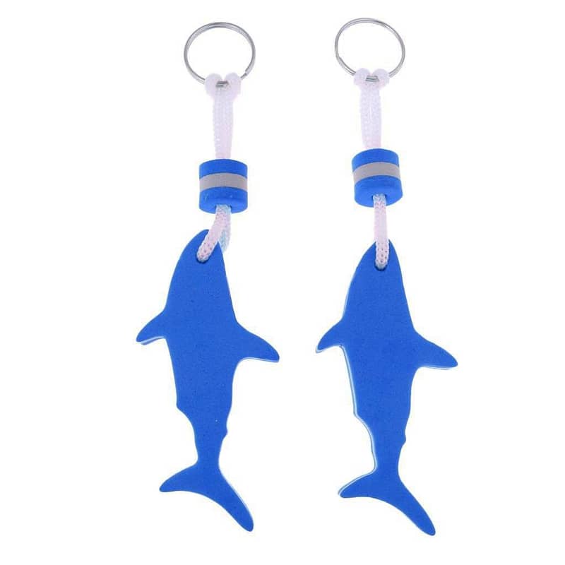 Porte-Clé Flottant Le Requin En Mousse Bleu