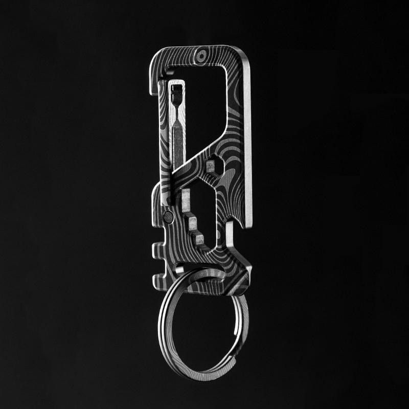 Acheter Mousqueton en titane poli, Clip pour clés, Style Business, porte- clés, pendentif