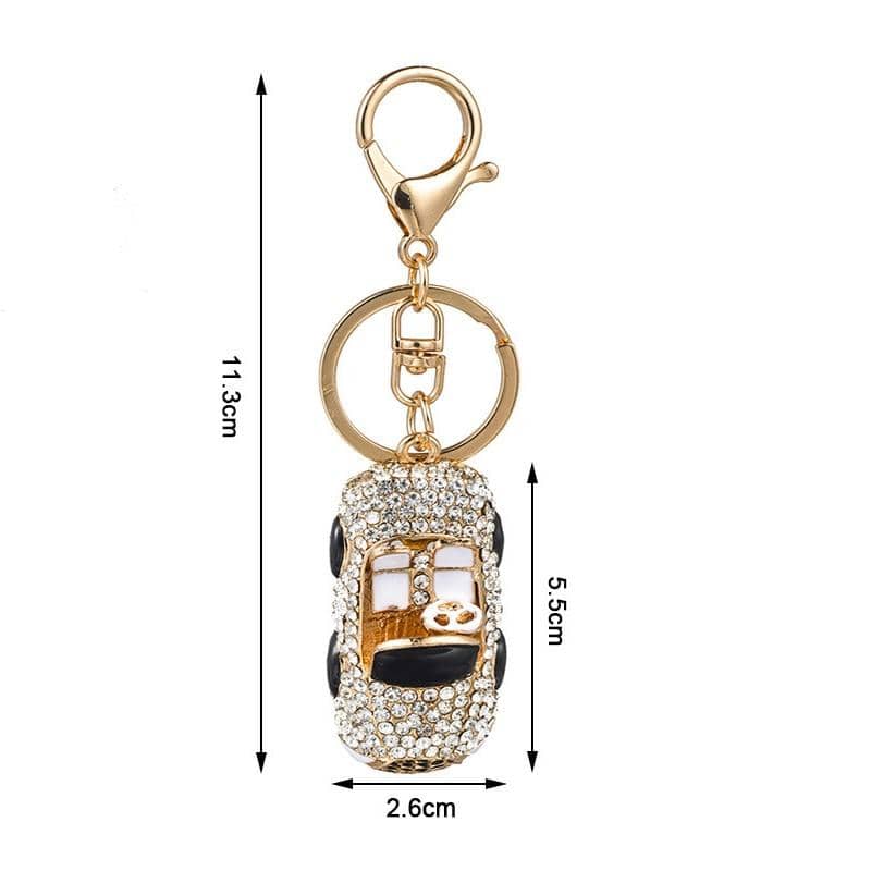 marque generique - couronne cristal porte-clés porte-clés voiture femmes  sac à main sac porte-clés rose noir - Objets déco - Rue du Commerce
